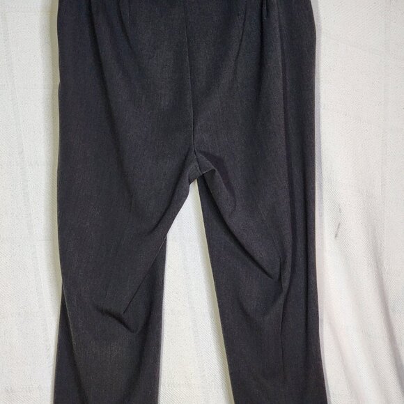Investments II Gray Black Poly Rayon Span Straight Leg Flat Front Pants Sz 16WR - Picture 12 of 16
